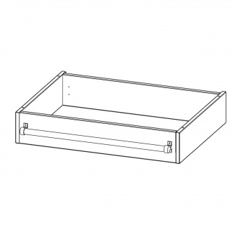 Leiterzarge zur Aufnahme einer Leiter Höhe 15cm, für 80cm breite und 60cm tiefe Schrankwände 